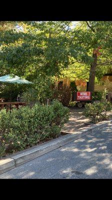 patio entrance from street