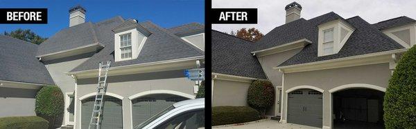 Before and after of the roofs. Amazing work.