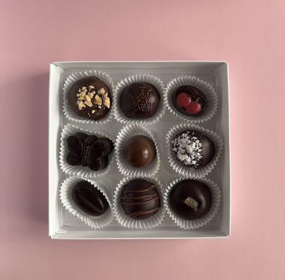 Hand-packed fresh truffles