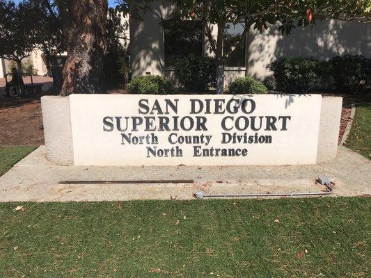 North County Courthouse. Handling Felony and Misdemeanor cases