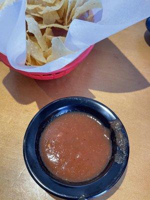 Blended salsa sauce