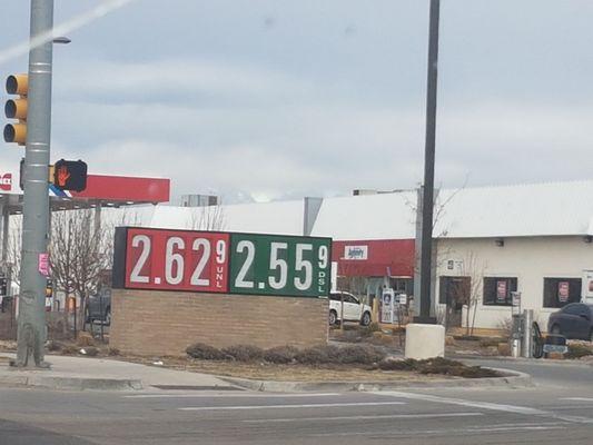 Gas prices at Murphy's 1/27/2020