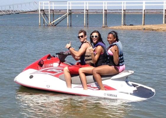 our new yamaha waverunners boast a fuel injected engine that will zip you across the lake , for 1 -3 passengers fun fun fun!!!