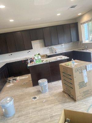 Unfinished kitchen