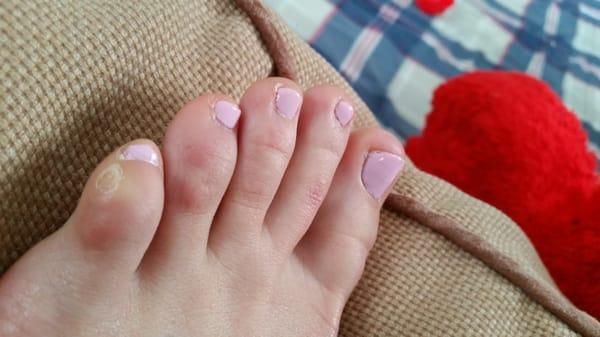 "advanced pedi" , 2 days later