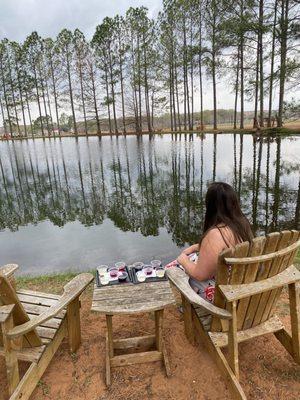 Tasting by the pond