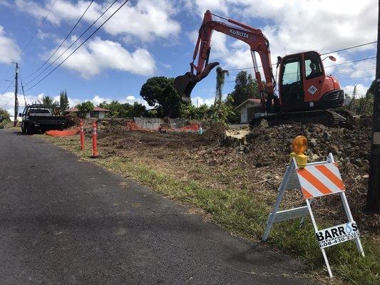 Excavating septic system