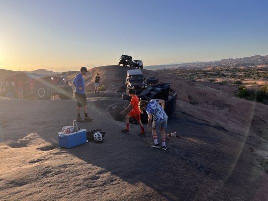 Tipped it in "Darwin's Dip" watch out! Locals helped out quickly.