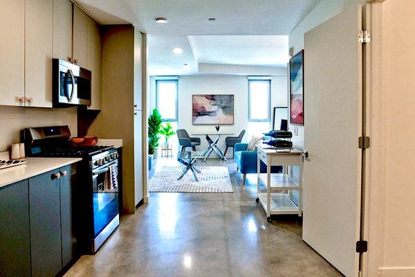 State of art kitchens at The jagger Apartments in West Los Angeles.