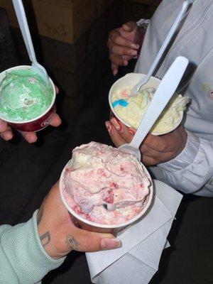 Cheesecake Fantasy Ice Cream, lucky charms and Cake Batter Batter Batter