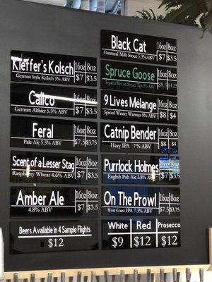 January 26 2033 tap list, Cans to go include Kolsch.