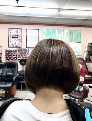 Bob haircut with Jennifer