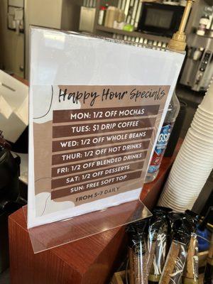 Happy hour specials