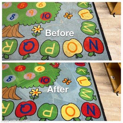 Before & after school rug cleaning