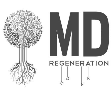 MD regeneration logo black and white