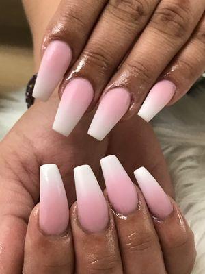 Pink & White Ombré