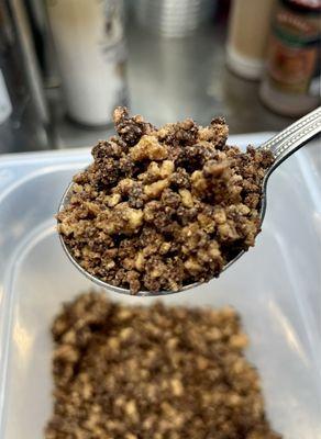 Chocolate chip cookie crumble