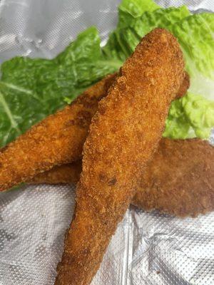 Chicken tenders with a panko crust