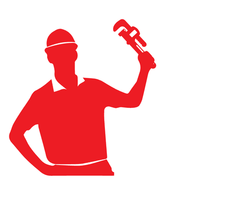 All Plumb Man Holding Wrench