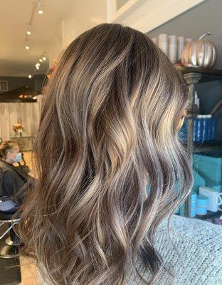 Balayage, toner and cut done by Abbey @hairby.abbey_em