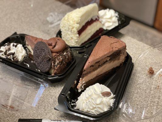 Oreo, Red Velvet and Hershey