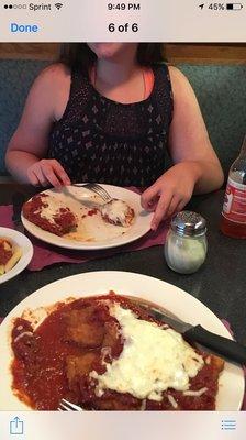 The best chicken parmigiana