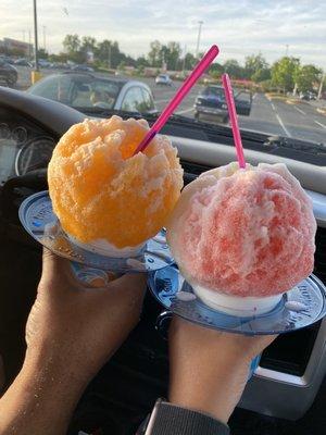 With bae enjoying tropical sno on a hot day. #winning