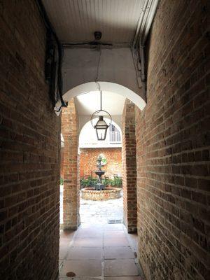 One of the corridors leading to the courtyard