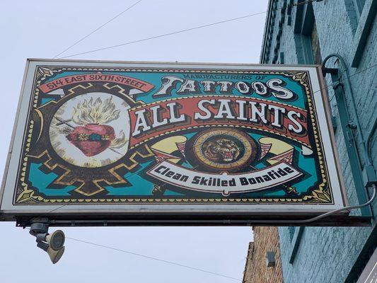 All Saints Tattoo on Historic 6th St in Downtown Austin Texas