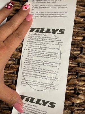 Thank you Kristine for so rudely and condescendingly circling the return policy that was NEVER misunderstood to begin with!