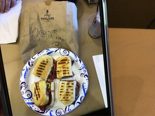 Two over priced sandwiches from Wagon Wheel deli in Oroville, CA