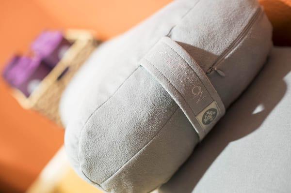 Manduka bolsters for use during class