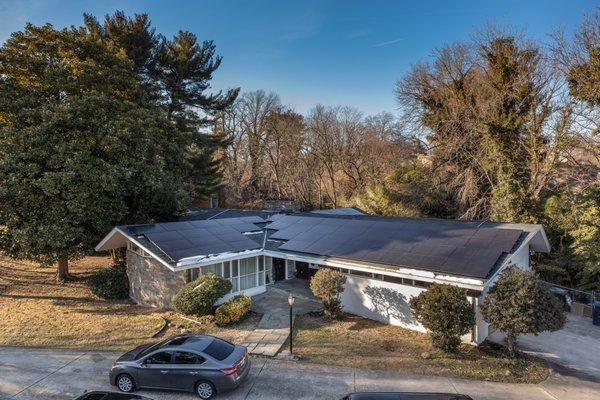 Maximizing roof space on a pitched roof solar install