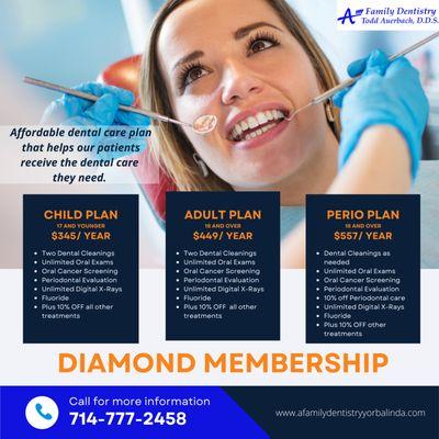 Call us to learn more about our Membership Plans