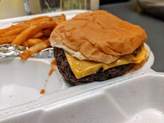 Jerk Burger + Fries