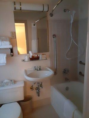 Nice quaint clean and fixed up new bathroom.