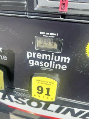 Winning!  91 Premium at $3.99