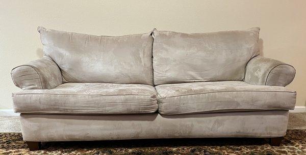 Sofa 84" micro fiber beige