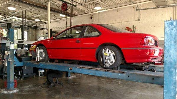 4 Wheel alignment on a 1989 Thunderbird SuperCoupe!