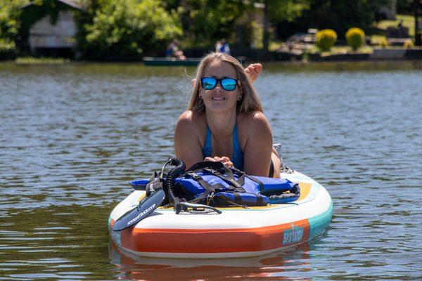 Paddling at High Falls