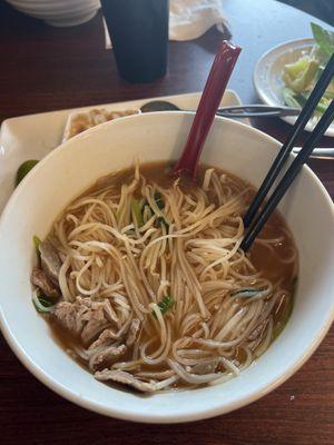 Beef and meatball pho