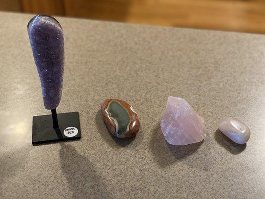 Crystals and stones I brought back w me!