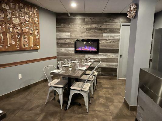 Downstairs dining area