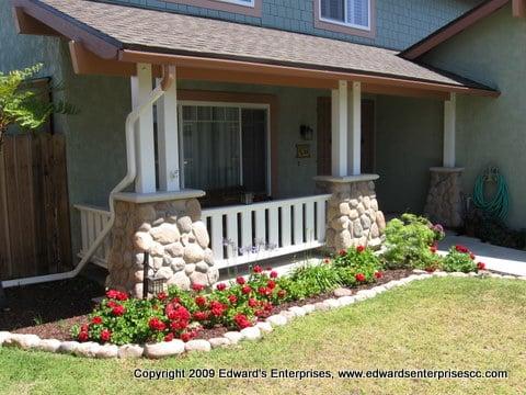 Home Remodel: A Spanish style home with stucco arches in Ventura County that we transformed it into a beautiful Craftsman style front!