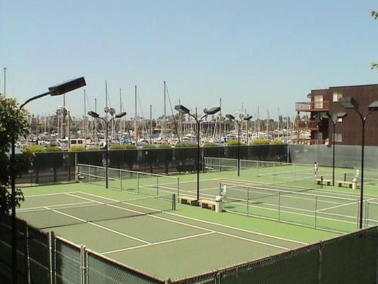 Another great view of the courts which are even sheltered from  wind!