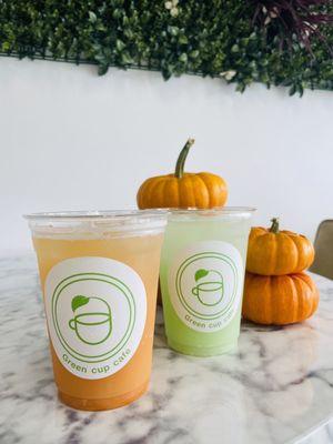 Lotus Energy drinks: Pumpkin marshmallow and Caramel apple