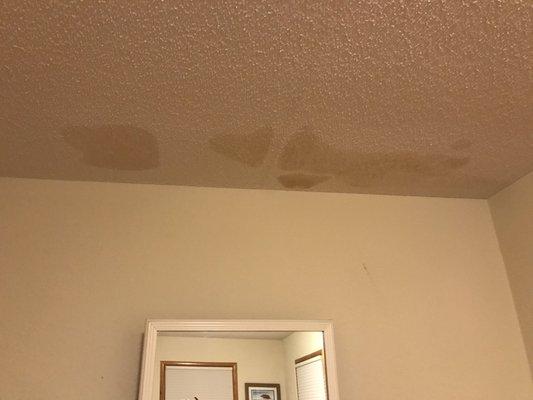 Poorly hidden water damage