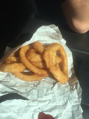 Delicious crispy onion rings