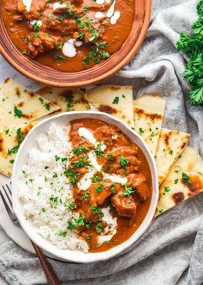 Butter chicken with rice