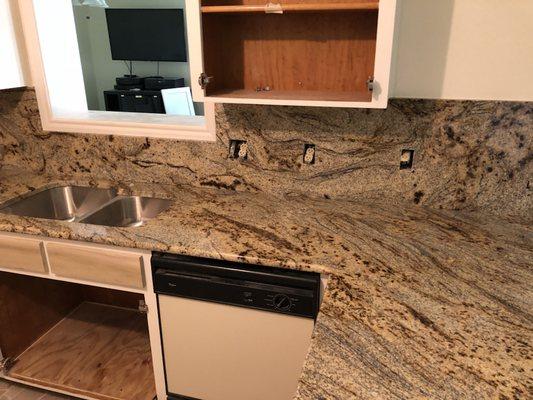 Countertop and full backsplash.